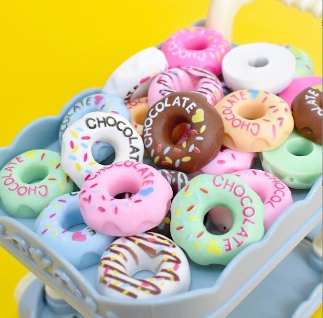 Fashion Donut Resin Charms Food Doughnut Charms Miniature DIY Cream Glue Charms