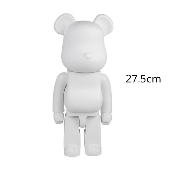 Manufacturer DIY Bearbrick PVC Fluid Bears Painting With Money Jar Pure white cartoon doll mould