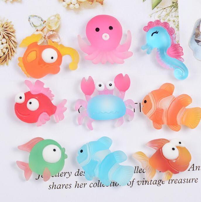 2019 New Designs Ocean Animals Fish Crab Charms Slime Beads Making Supplies for DIY Crafts Gifts