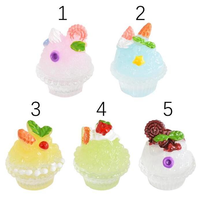 Fruits Miniature Charms Cream Glue Cake Food Charms Resin Flatback Charms Diy Slime Accessories