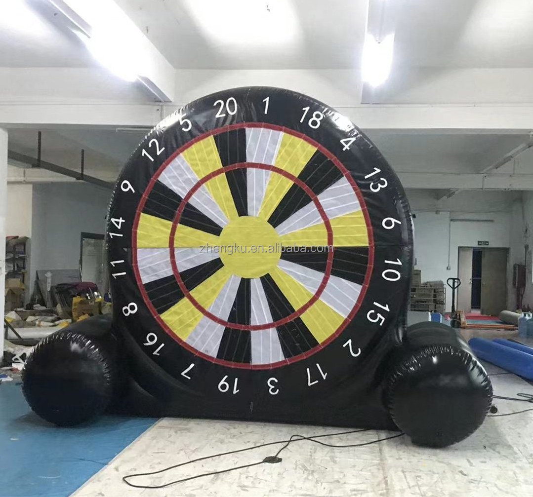 PVC inflatable soccer dart golf dart boards for outdoor game football sport game for kids and adults