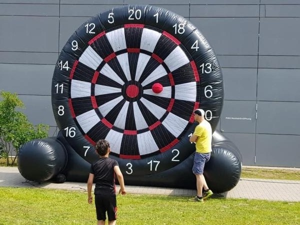 PVC inflatable soccer dart golf dart boards for outdoor game football sport game for kids and adults