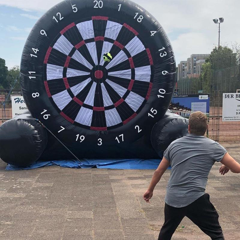 PVC inflatable soccer dart golf dart boards for outdoor game football sport game for kids and adults