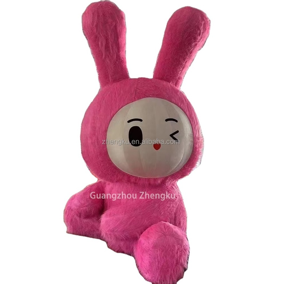 Popular inflatable decorative bunny giant inflatable plush rabbit for shopping mall/events