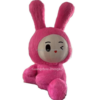 Popular inflatable decorative bunny giant inflatable plush rabbit for shopping mall/events