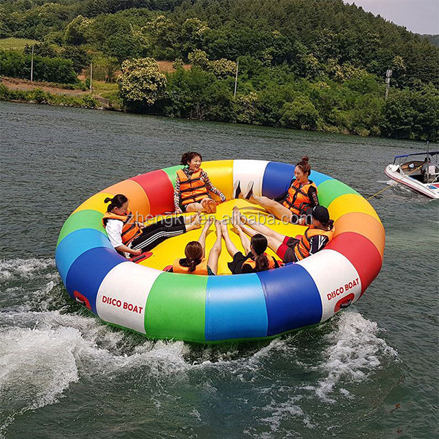 Hot Summer Inflatable Towable Tube Banana Boat Water Rotating Disco Boat Inflatable Spinning Top