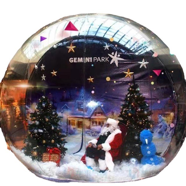 Christmas Decoration Inflatable PVC Snow Globe, Giant Photo Inflatable Snow Globe Booth for Christmas Advertising