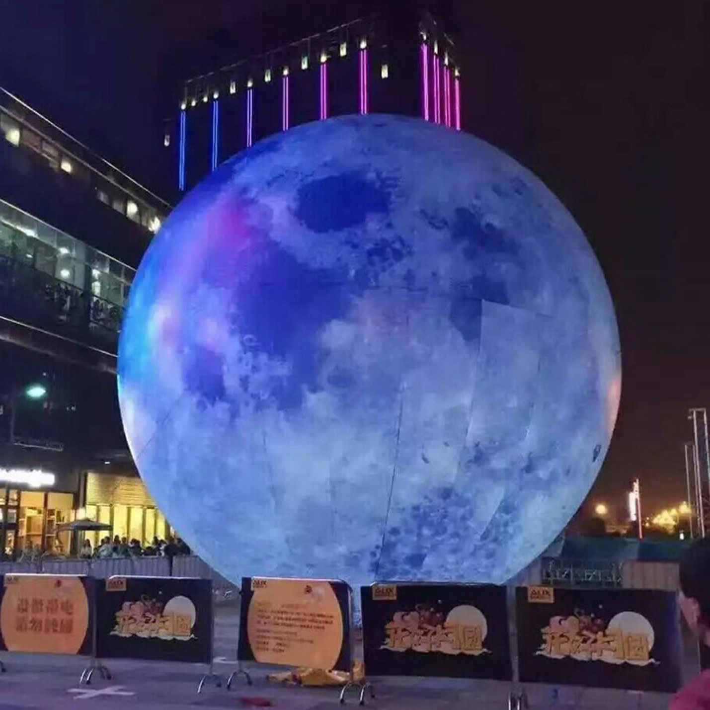 Popular decoration advertising inflatable moon/inflatable moon with led lights/inflatable moon with rabbit