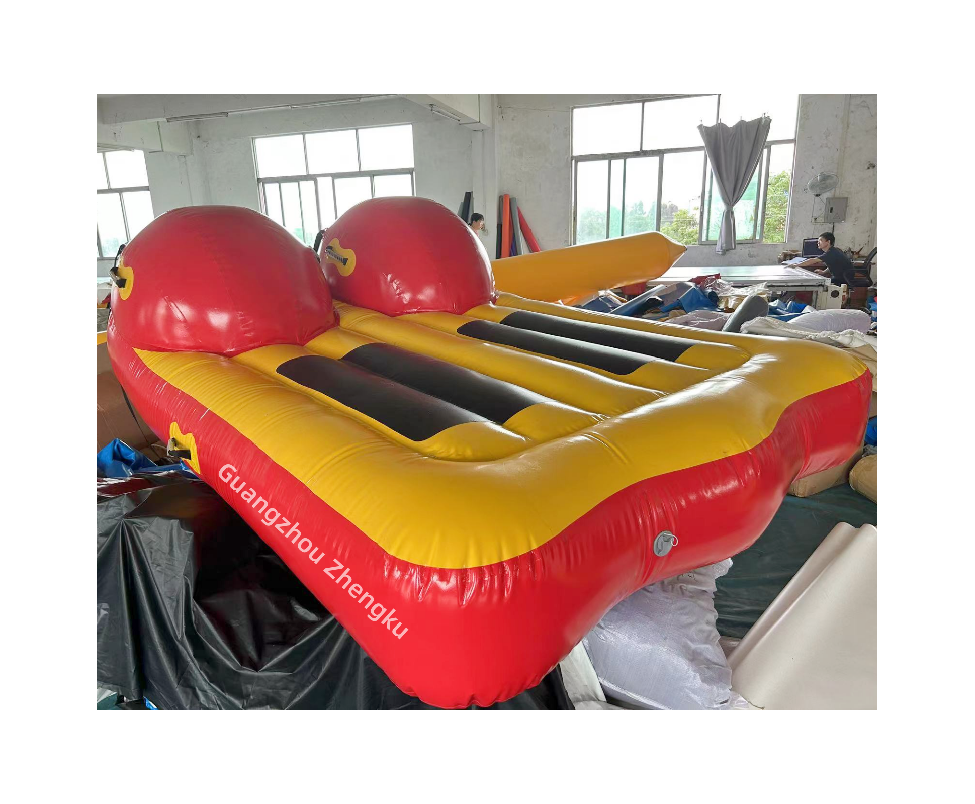 Customized tube towable 2 persons boat water ski tube flying jet ski boat for water sports games