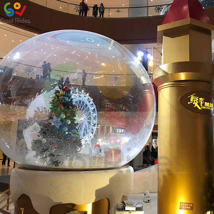 Outdoor christmas theme clear dome inflatable tent snow globe giant inflatable snow globe photo booth