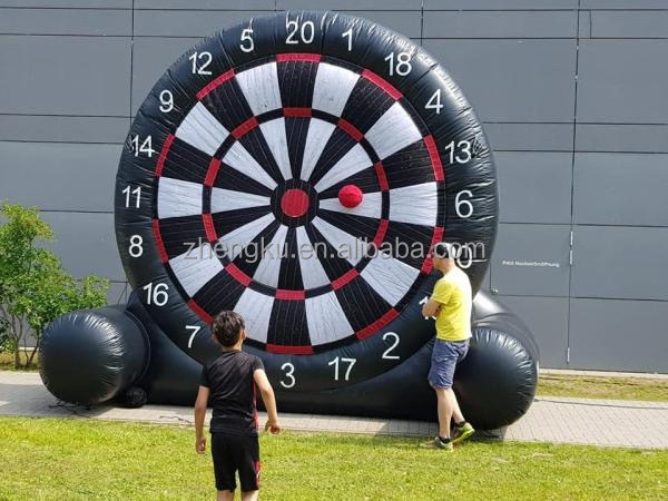 PVC inflatable soccer dart golf dart boards for outdoor game football sport game for kids and adults