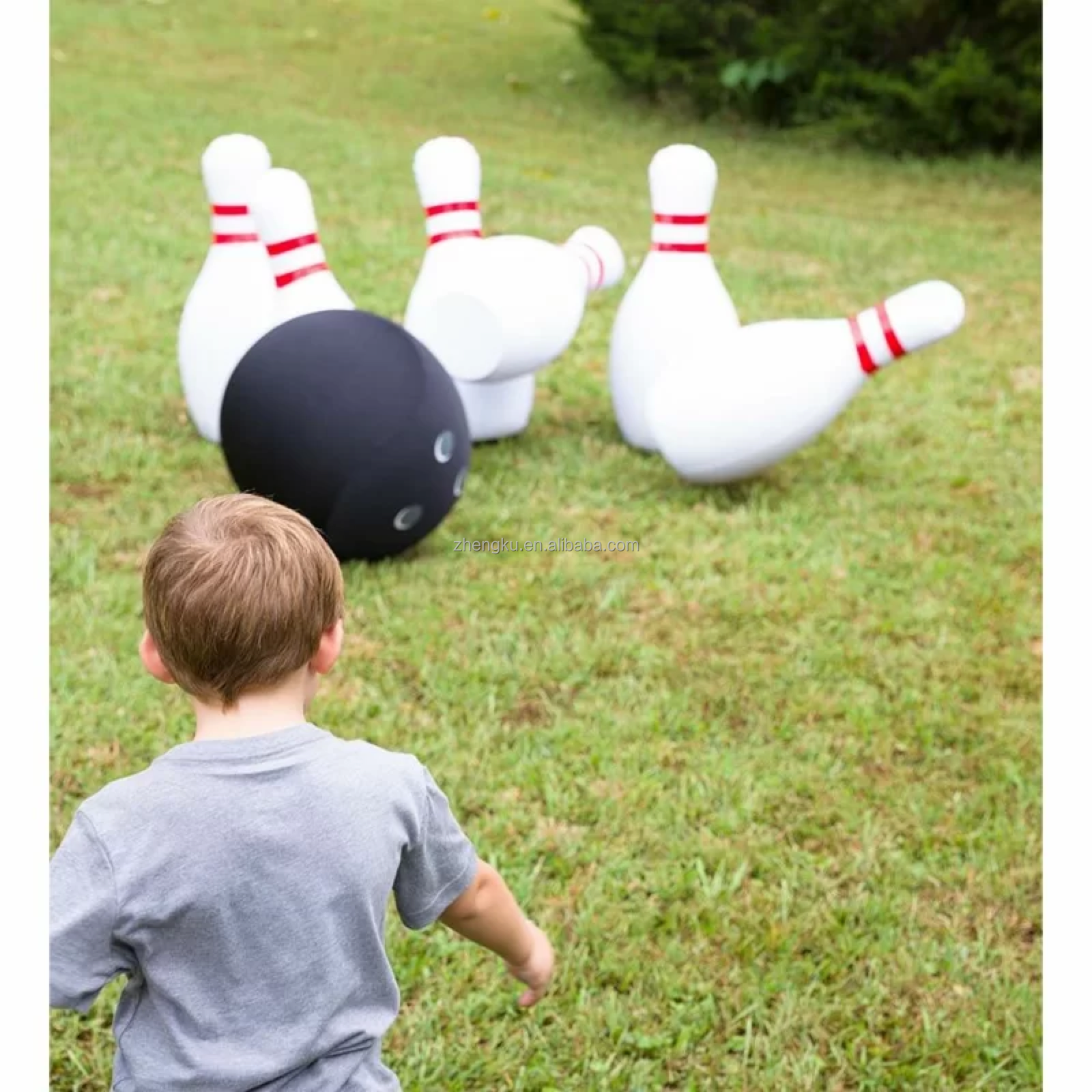 Wholesale outdoor inflatable bowling set human size bowling games for kids or adults