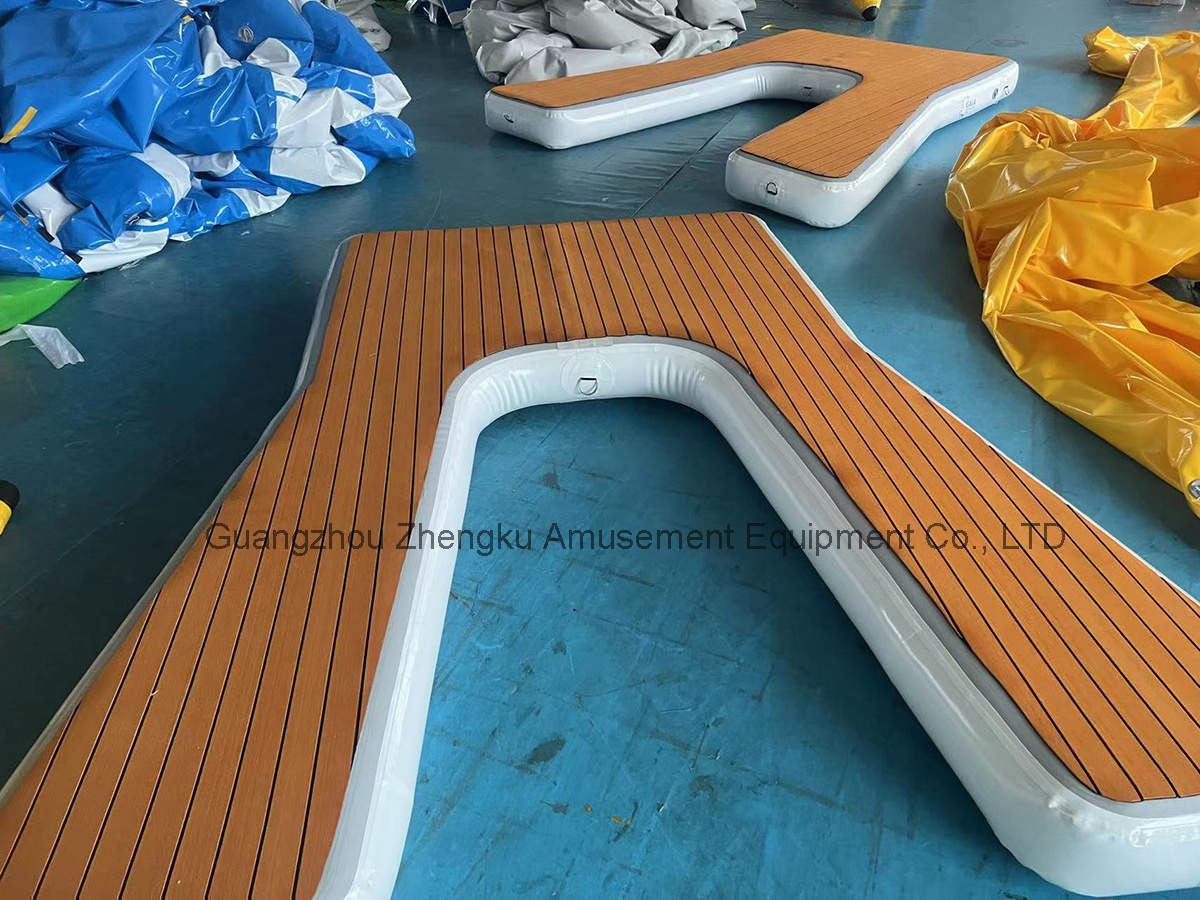 Hot Sale Drop Stitch PVC Inflatable Floating Boat Dock Platform Jet Ski Dock for Pool/Lake/Ocean