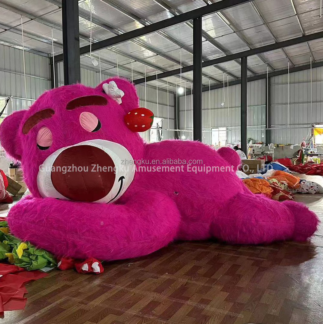 Giant inflatable plush bear pink inflatable stuffed bear for party decoration