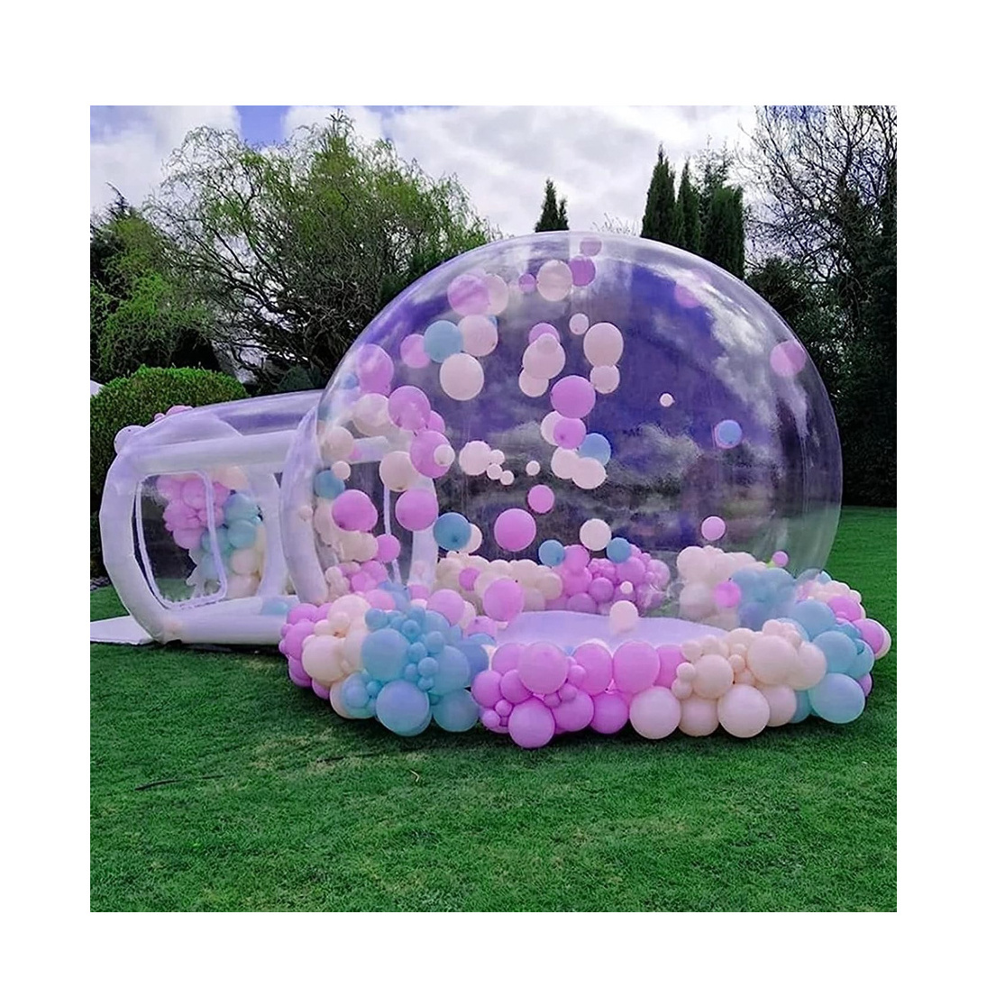 Custom-made inflatable camping dome tent transparent inflatable bubble balloon house for outdoor party