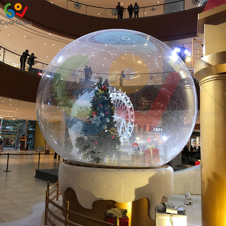 Outdoor christmas theme clear dome inflatable tent snow globe giant inflatable snow globe photo booth