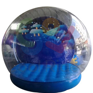 Outdoor christmas theme clear dome inflatable tent snow globe giant inflatable snow globe photo booth