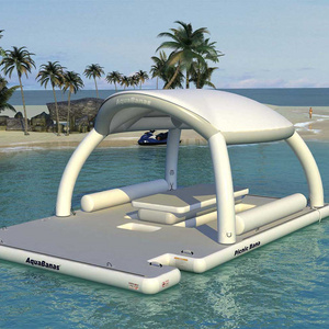 Hot sale inflatable water island floating dock platform for sea water park