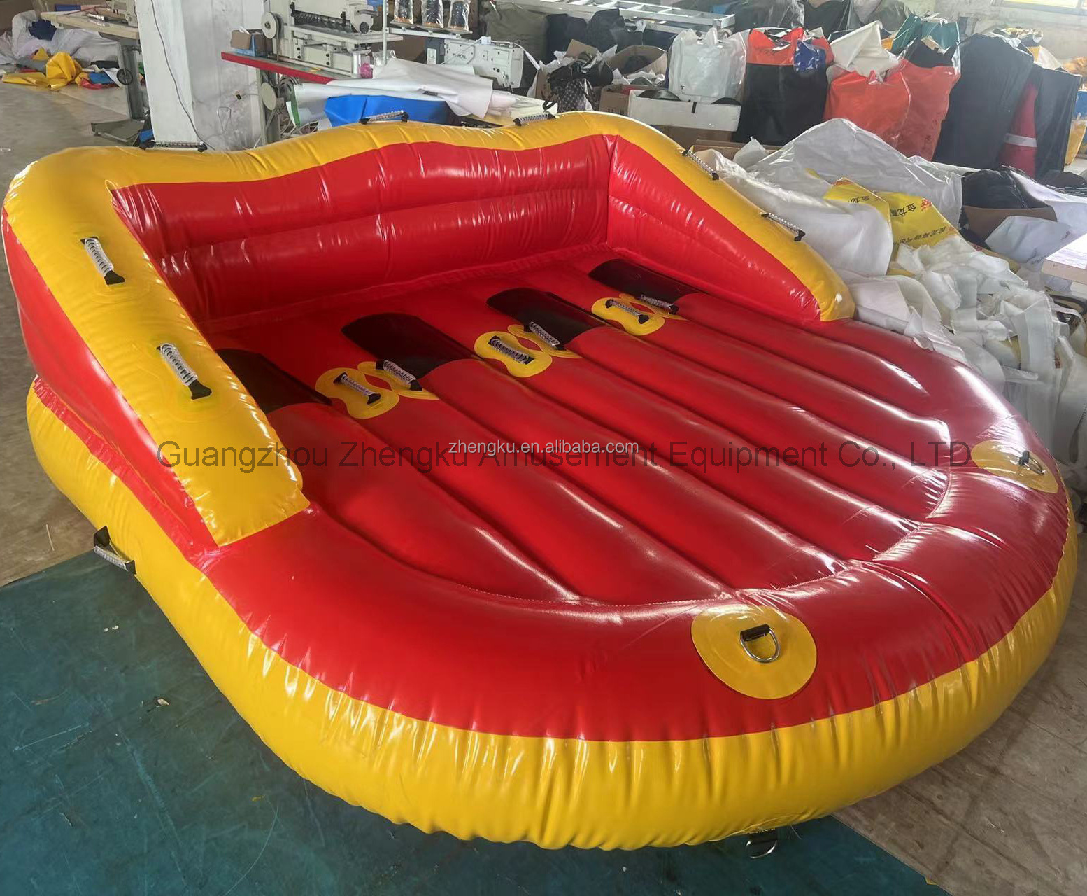 4 Seats Water Towable Sofa Ski Tube Inflatable Water Disco Boat For Water Play Equipment