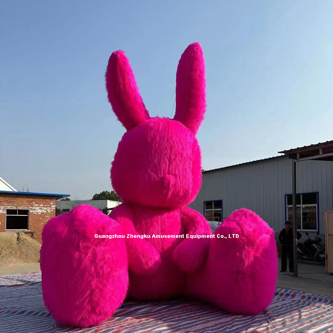 Popular inflatable decorative bunny giant inflatable plush rabbit for shopping mall/events