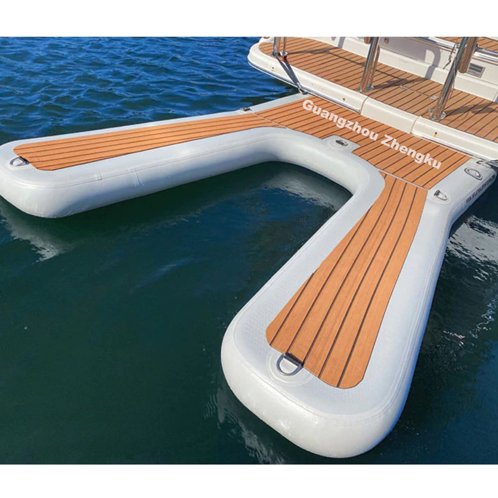 Hot Sale Drop Stitch PVC Inflatable Floating Boat Dock Platform Jet Ski Dock for Pool/Lake/Ocean