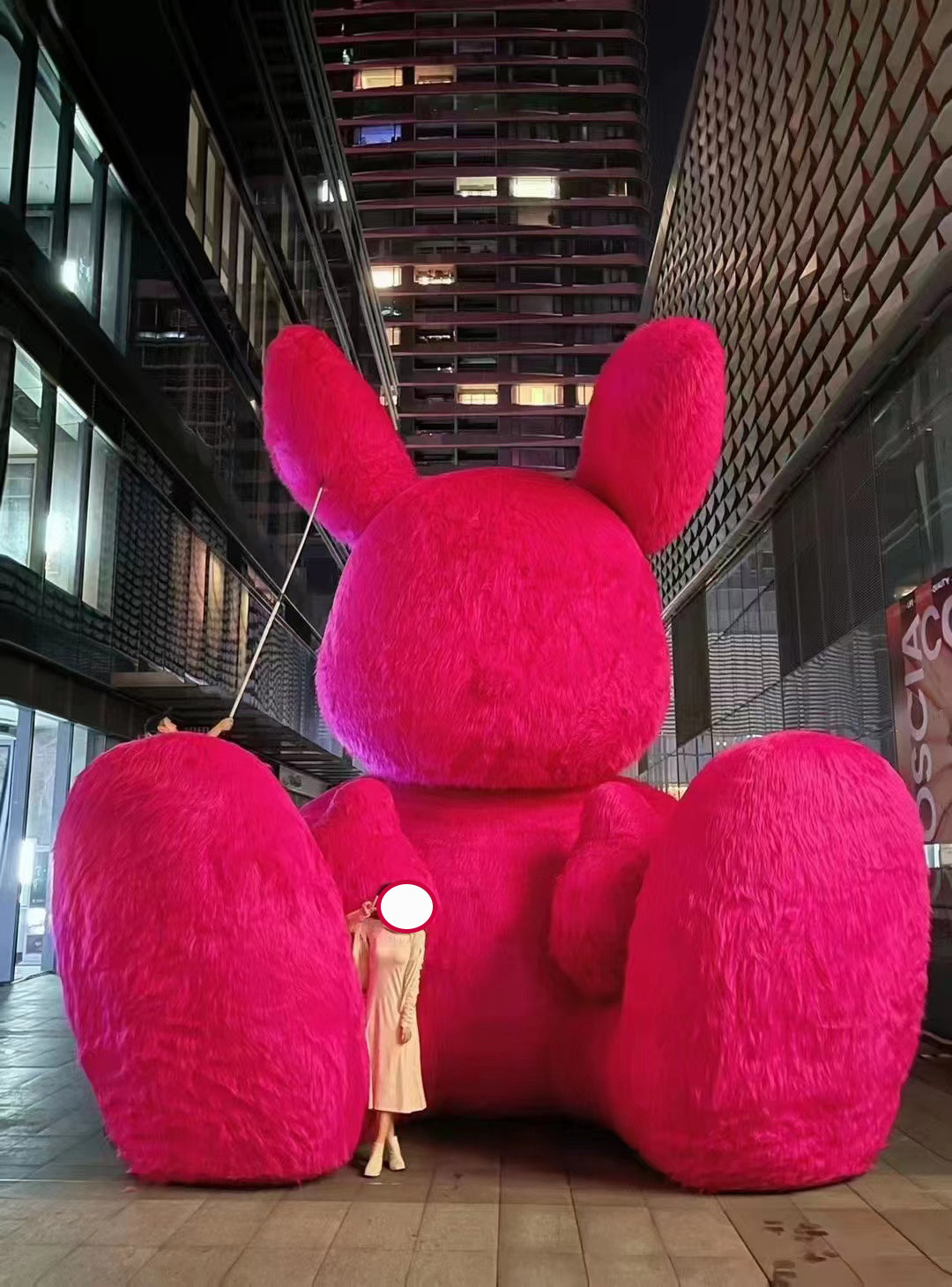 Popular inflatable decorative bunny giant inflatable plush rabbit for shopping mall/events