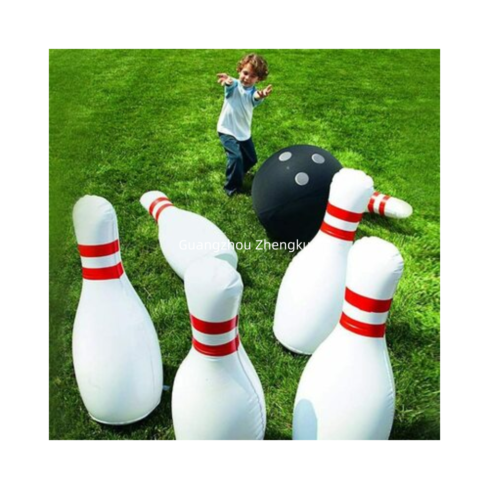 Wholesale outdoor inflatable bowling set human size bowling games for kids or adults