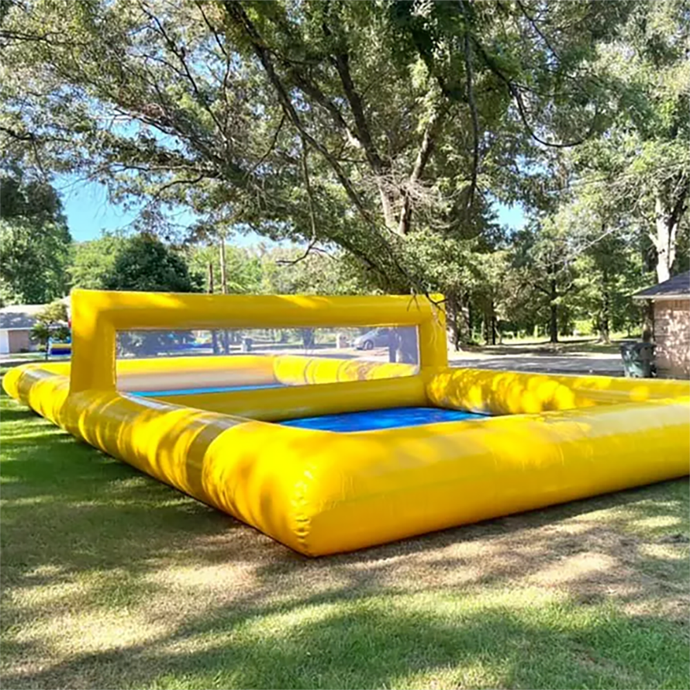 Giant inflatable water volleyball field portable inflatable tennis court volleyball sports events for outdoor