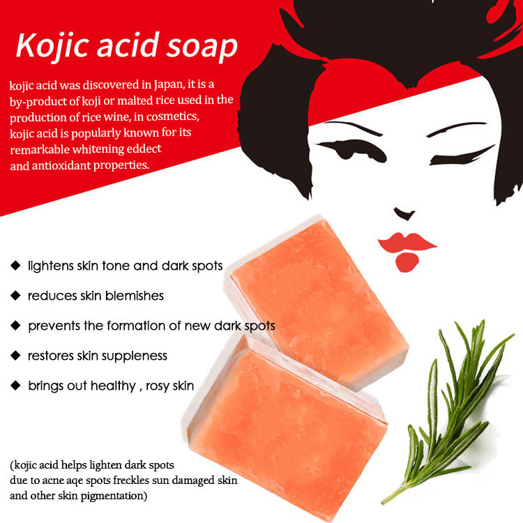 Kojic Acid Soap Lightening Dark Acne Marks Bath Soaps Skin Whitening Kojie Papaya Soap Bulk