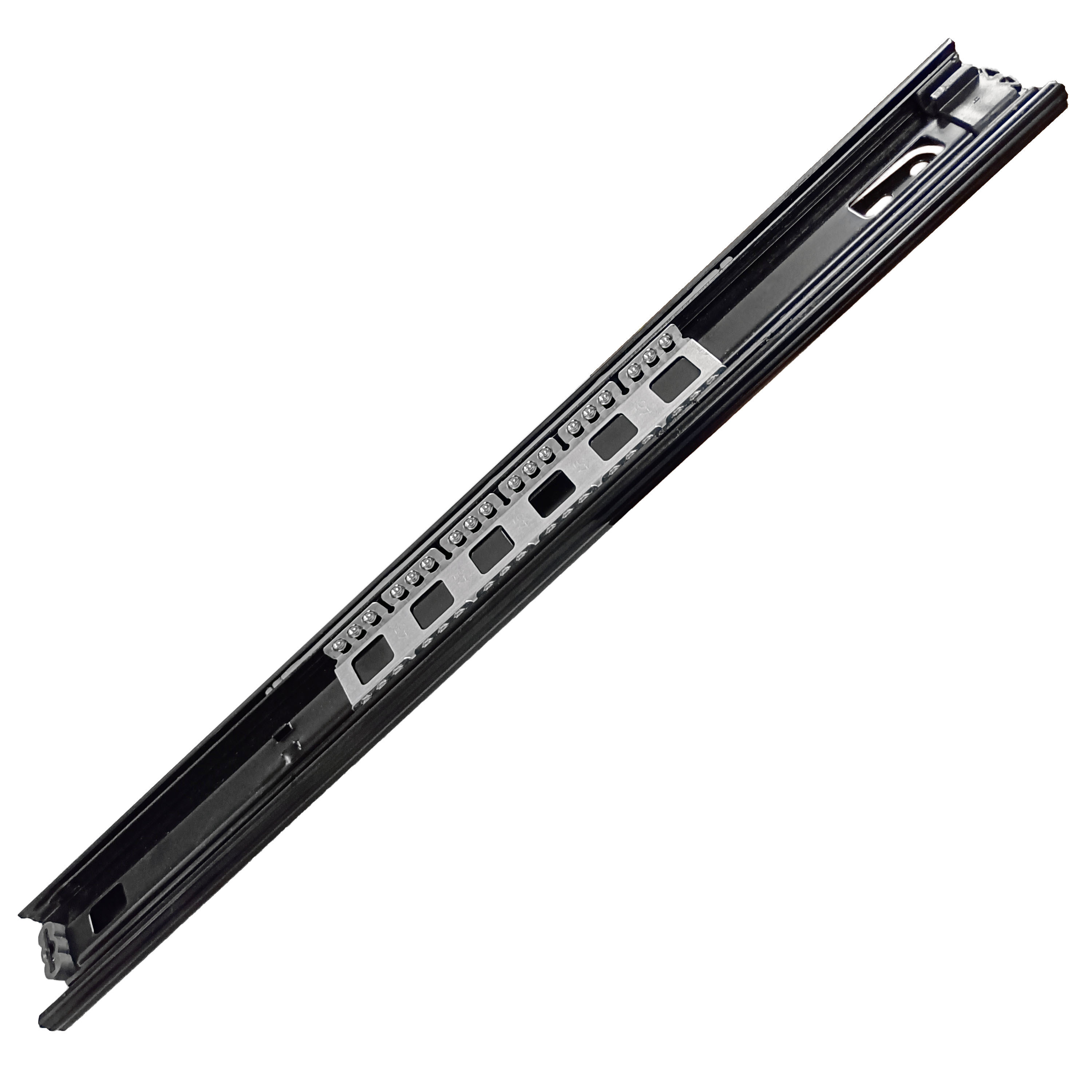 45mm Width Metal 3 Fold Drawer Runners Ball Bearing Telescopic Full Extension Channel Drawer Slides