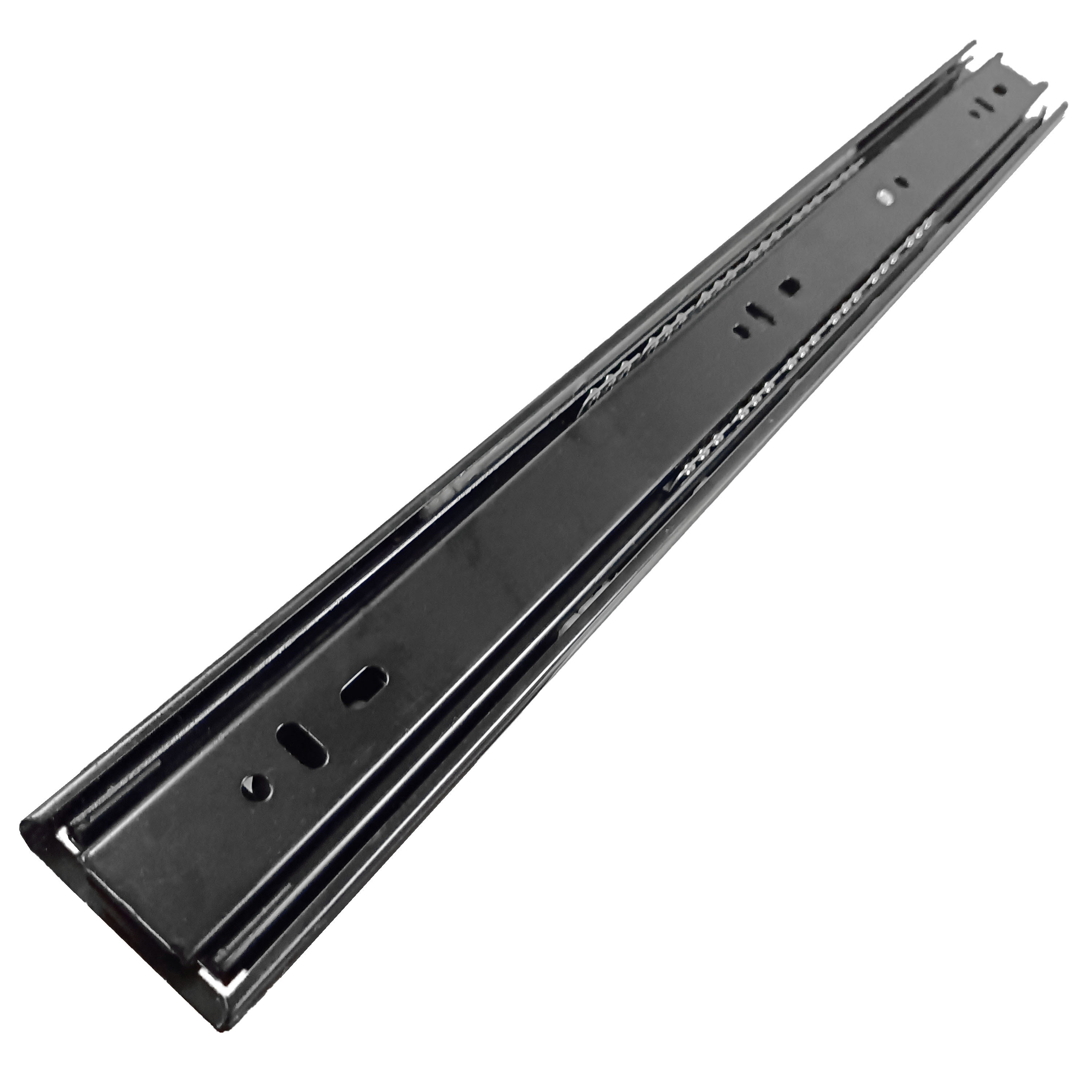 45mm Width Metal 3 Fold Drawer Runners Ball Bearing Telescopic Full Extension Channel Drawer Slides