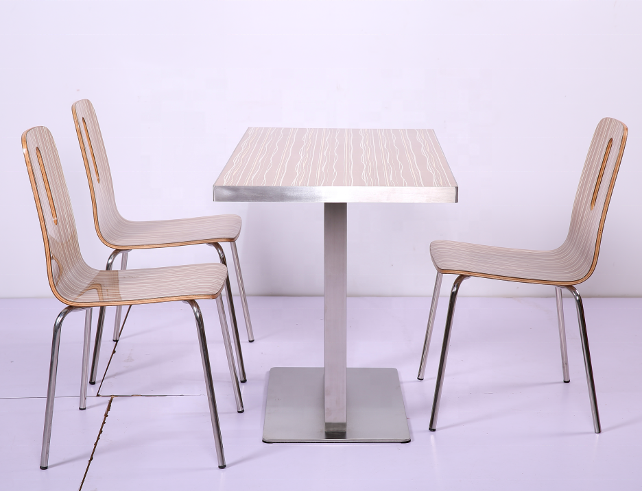 Custom Dining Funiture Dining Room Table and Chairs Set Plywood Chair Restaurant Funiture Dining Table Chairs