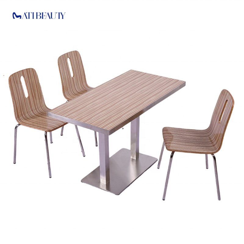 Custom Dining Funiture Dining Room Table and Chairs Set Plywood Chair Restaurant Funiture Dining Table Chairs