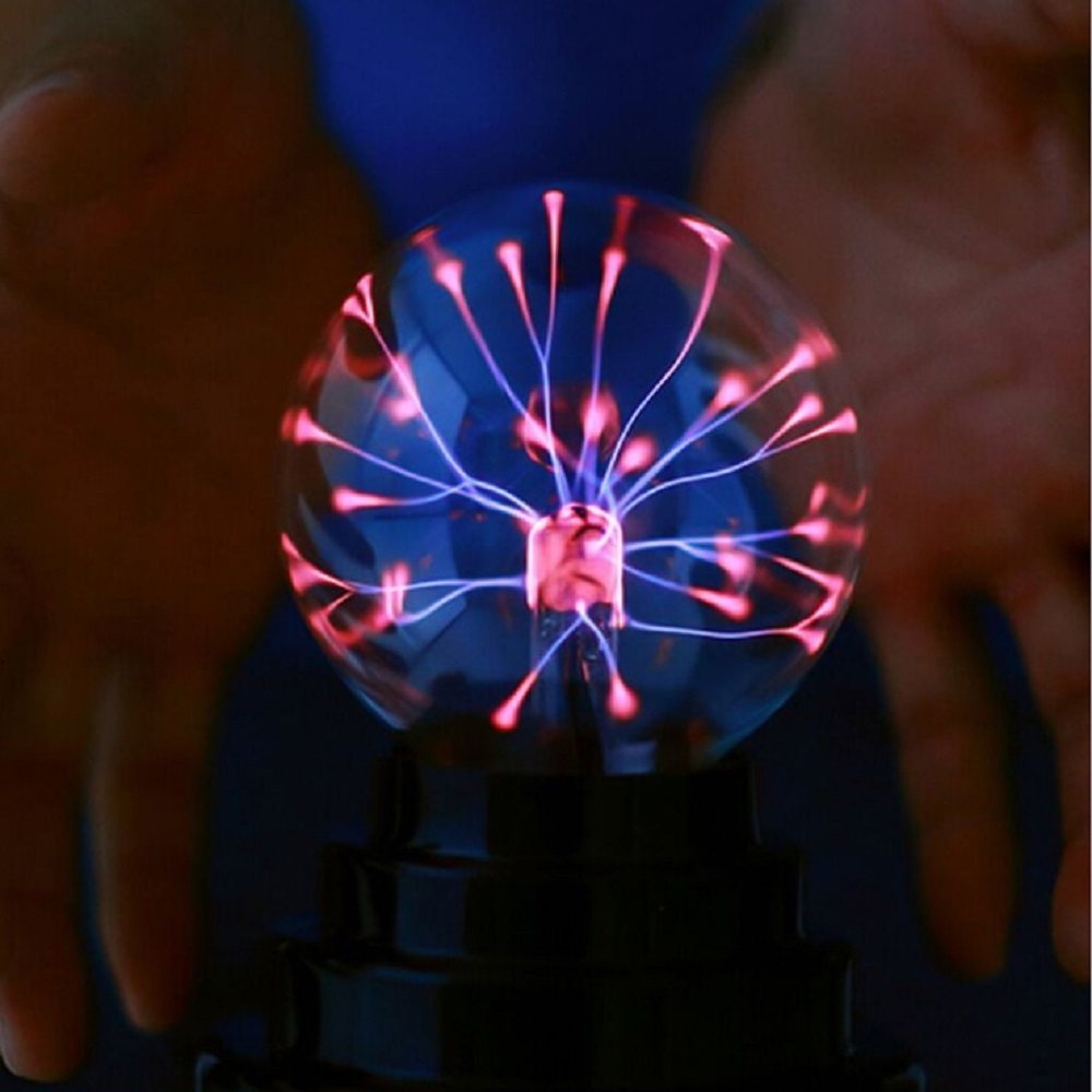 New Magic USB Glass Plasma Ball Sphere Lightning Lamp Light Party Black Base