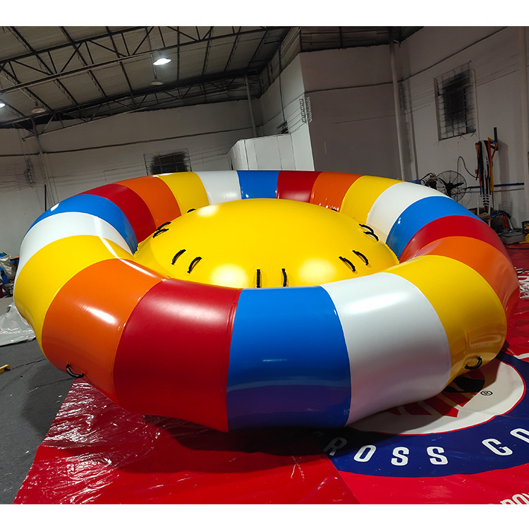 Certificated Inflatable Disco Boat Inflatable Waterpark Family Slide Round Tube Boat For Sea Games