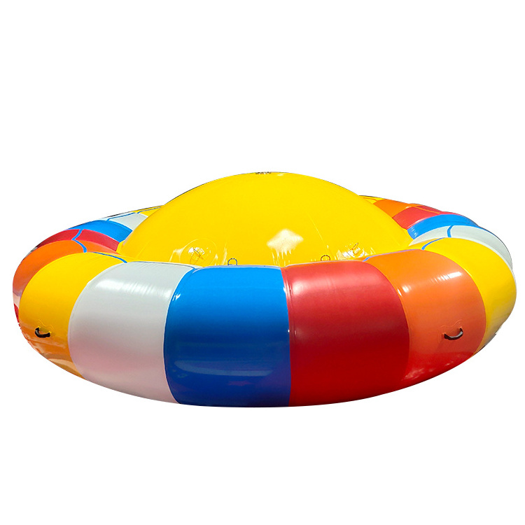 Certificated Inflatable Disco Boat Inflatable Waterpark Family Slide Round Tube Boat For Sea Games