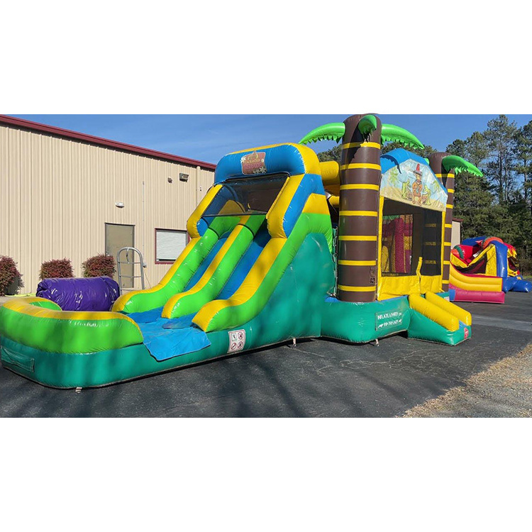 2023 Commercial Kids Playground Obstacle Toboggan Gonflable Bouncy Water Slide Combo Bounce House