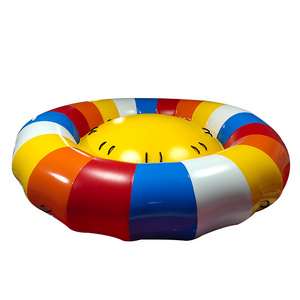 Certificated Inflatable Disco Boat Inflatable Waterpark Family Slide Round Tube Boat For Sea Games