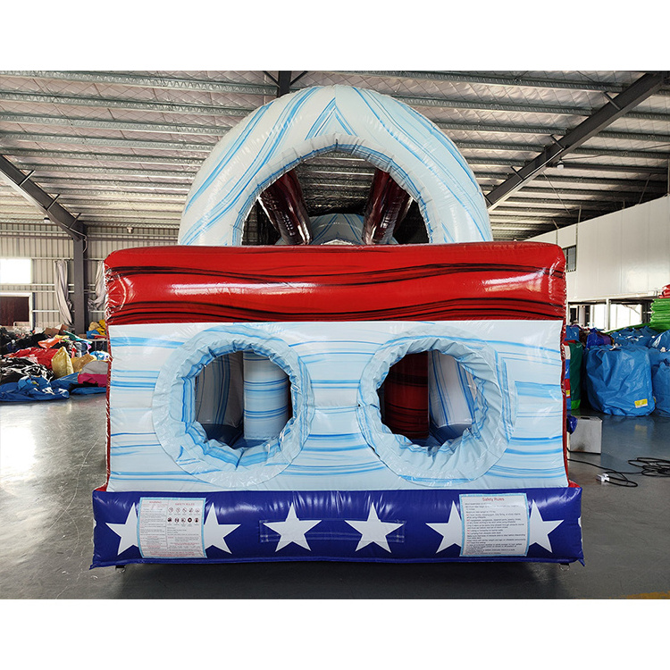 Outdoor Tractor Run Inflatable Obstacle Course Tractor Equipment Run Inflatable Obstacle Course for Party Rentals Sports Game