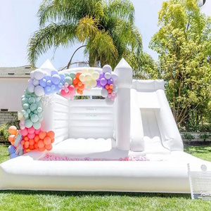 Hot Selling Commercial White Inflatable bouncer 13x13 castle jumping inflatable wedding bounce house for sale