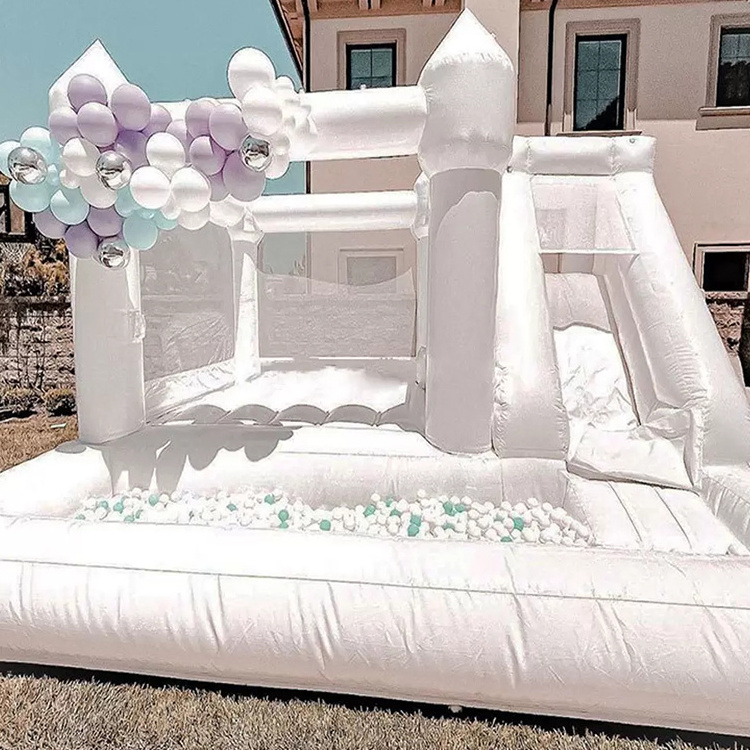 Hot Selling Commercial White Inflatable bouncer 13x13 castle jumping inflatable wedding bounce house for sale