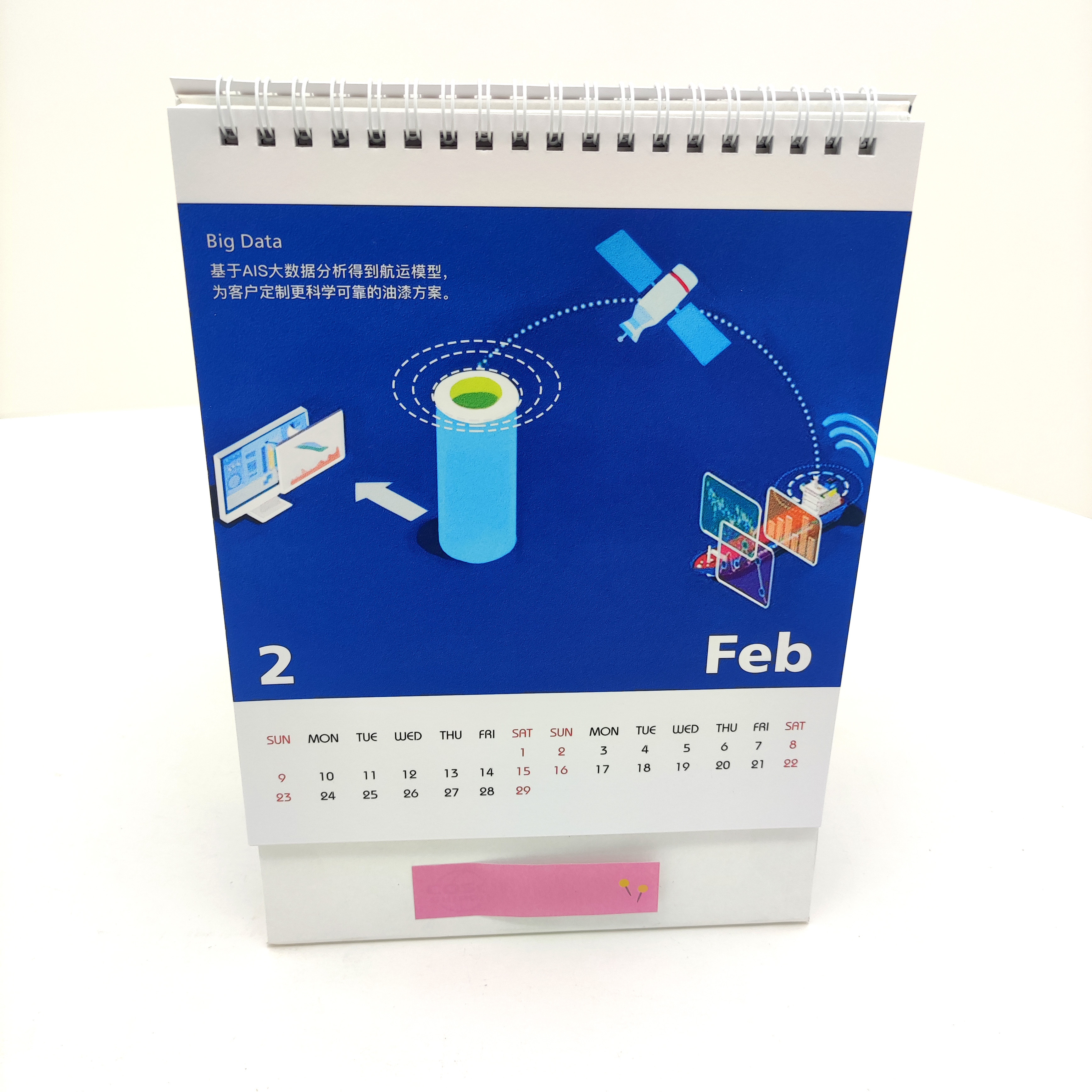 Custom Color Printing High Quality Low Price China Supplier Monthly Desk Calendar 2023