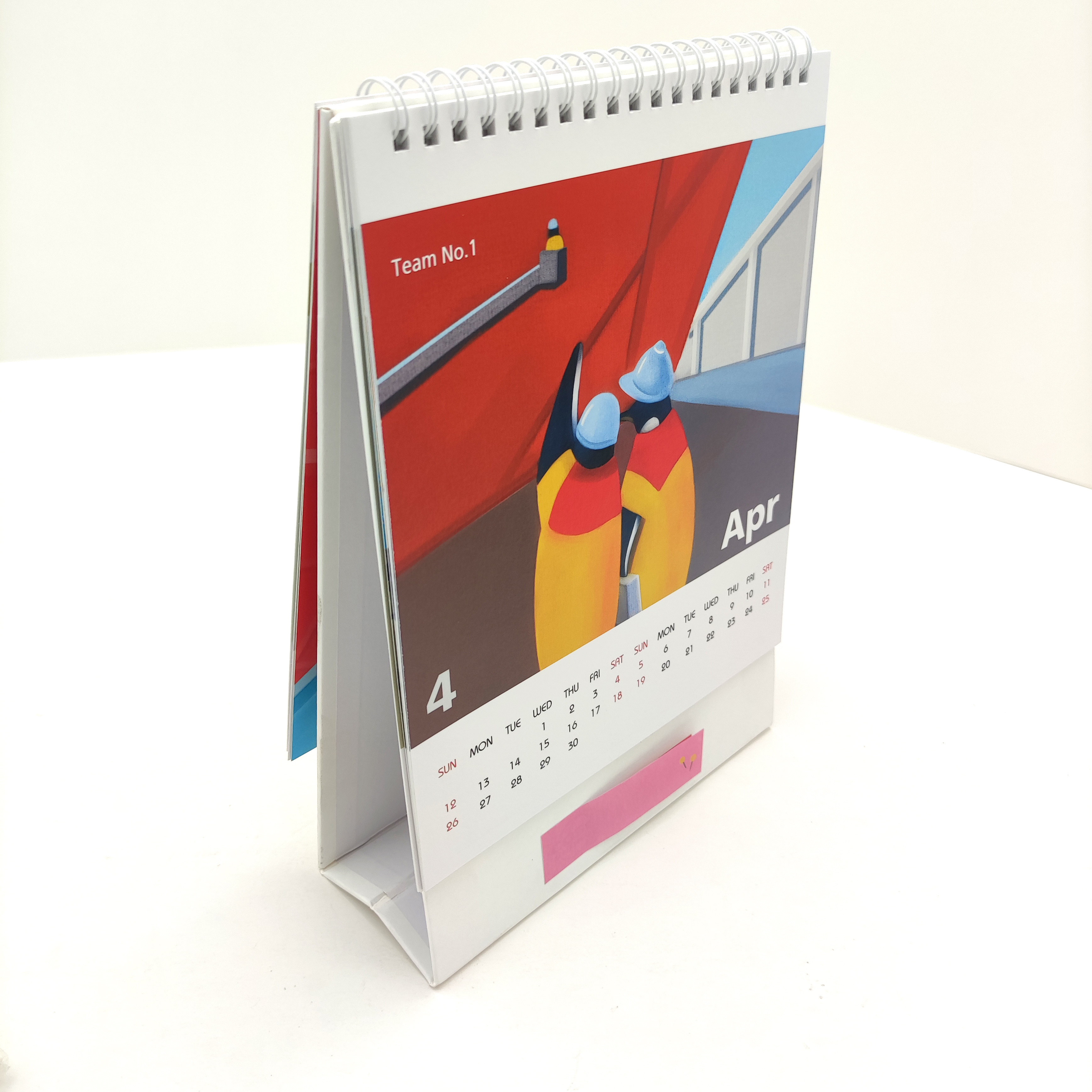 Custom Color Printing High Quality Low Price China Supplier Monthly Desk Calendar 2023