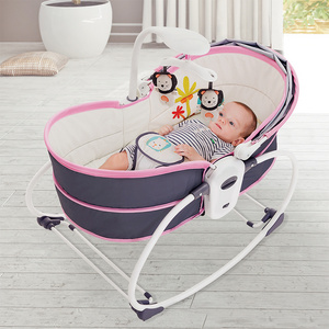 Mastela 5 in 1 comfortable soft fun electric Baby cradle bassinet rocking chair portable baby bed for travel Hot selling