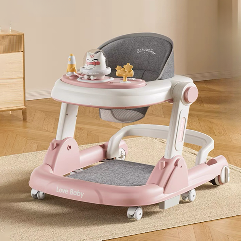 Baby walker Music Multi-functional anti-O-leg anti-rollover folding baby walker for 6-18 months