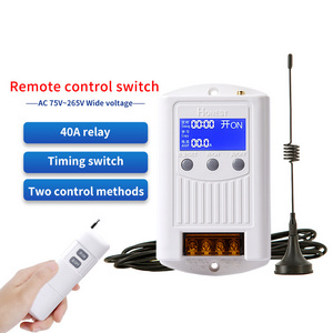 220v40A LCD Display Timer Off Wireless Remote Control Switch for Motor Water Pump Advertising Light Display