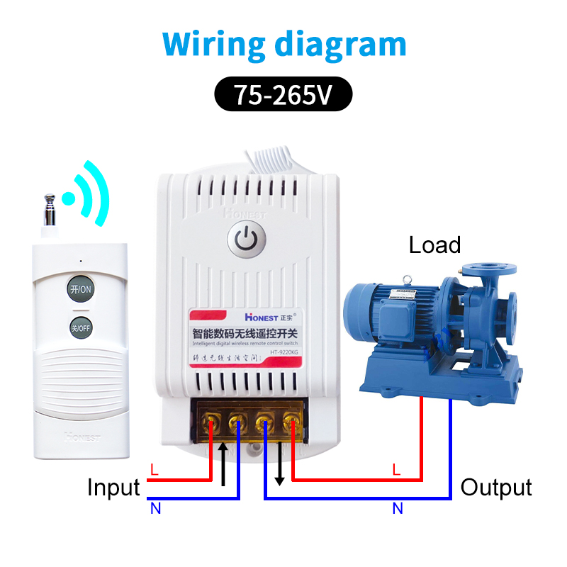 Smart High Quality Best Selling Long Distance 1000m RF Wireless Remote Control Switch Remote Control Fan and Light Switch