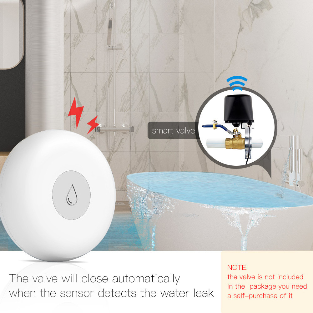 Zigbee Water Leak Sensor Monitor Flood Immersing Detector for Home Remote Alarm Security Soaking Sensor