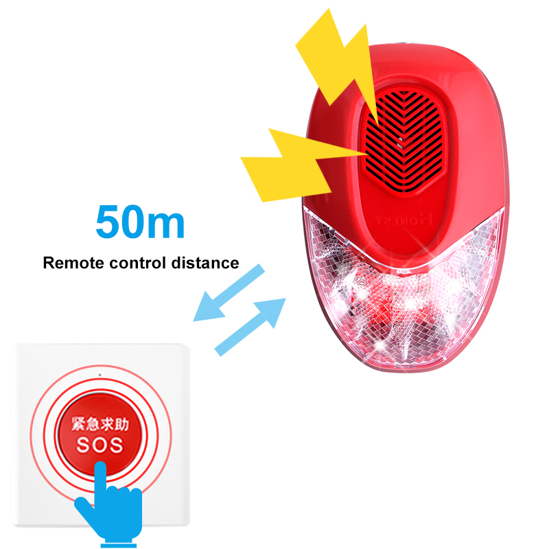 Remote Control Alarm Equipment Emergency Alarm Sos Suitable for Personal Safety Hotels Hospital Schools One-Click Alarm