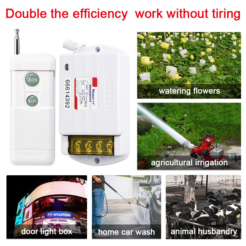 220V wireless remote control switch is used for orchard submersible pump advertising light power control